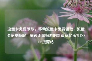 流量卡免费领取，移动流量卡免费领取，流量卡免费领取，解锁无限畅游的新篇章亿乐社区SUP货源站