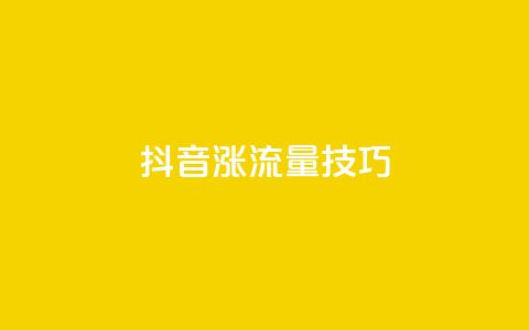 抖音涨流量技巧 - 抖音增加流量的最佳方法分享~  第1张
