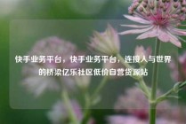 快手业务平台，快手业务平台，连接人与世界的桥梁亿乐社区低价自营货源站