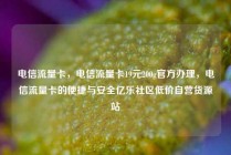 电信流量卡，电信流量卡19元200g官方办理，电信流量卡的便捷与安全亿乐社区低价自营货源站