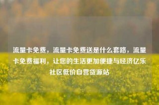 流量卡免费，流量卡免费送是什么套路，流量卡免费福利，让您的生活更加便捷与经济亿乐社区低价自营货源站