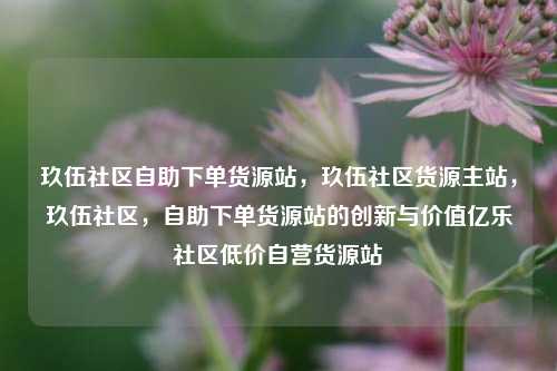 玖伍社区自助下单货源站，玖伍社区货源主站，玖伍社区，自助下单货源站的创新与价值亿乐社区低价自营货源站  第1张