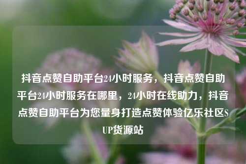 抖音点赞自助平台24小时服务，抖音点赞自助平台24小时服务在哪里	，24小时在线助力，抖音点赞自助平台为您量身打造点赞体验亿乐社区SUP货源站  第1张