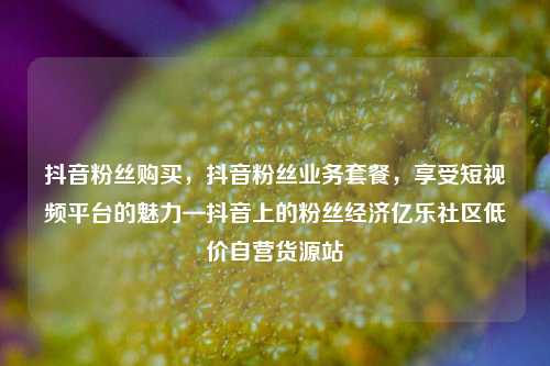 抖音粉丝购买，抖音粉丝业务套餐	，享受短视频平台的魅力—抖音上的粉丝经济亿乐社区低价自营货源站  第1张