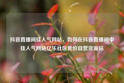 抖音直播间挂人气网站，如何在抖音直播间中挂人气网站亿乐社区低价自营货源站  第1张