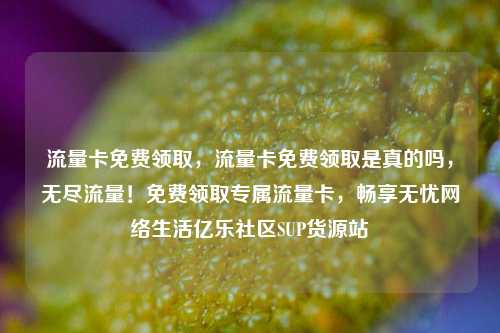 流量卡免费领取，流量卡免费领取是真的吗	，无尽流量！免费领取专属流量卡，畅享无忧网络生活亿乐社区SUP货源站  第1张